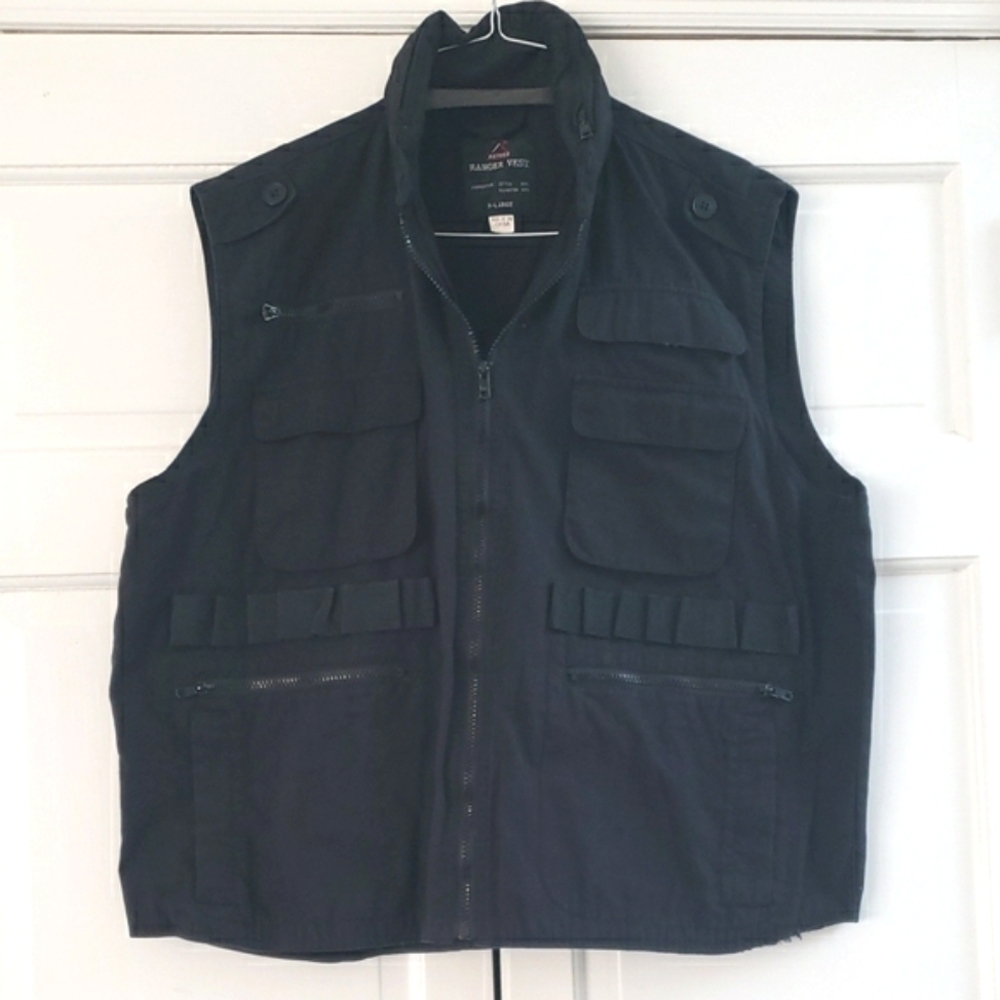 Men's Black Tactical Ranger Vest by Rothco